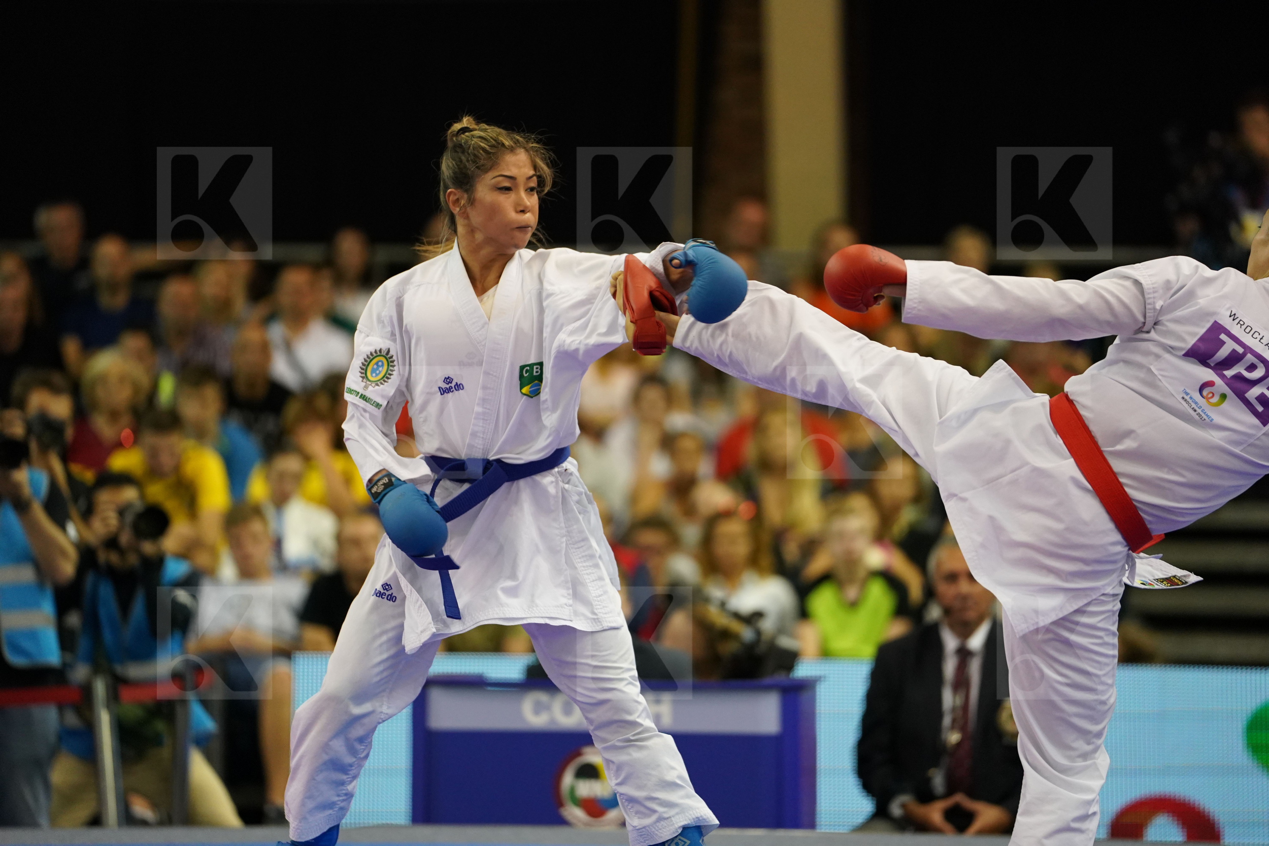 Brazil Chinese Taipei Female Kumite -55kg Gold match Kumizaki Valeria Wen Tzu-Yun